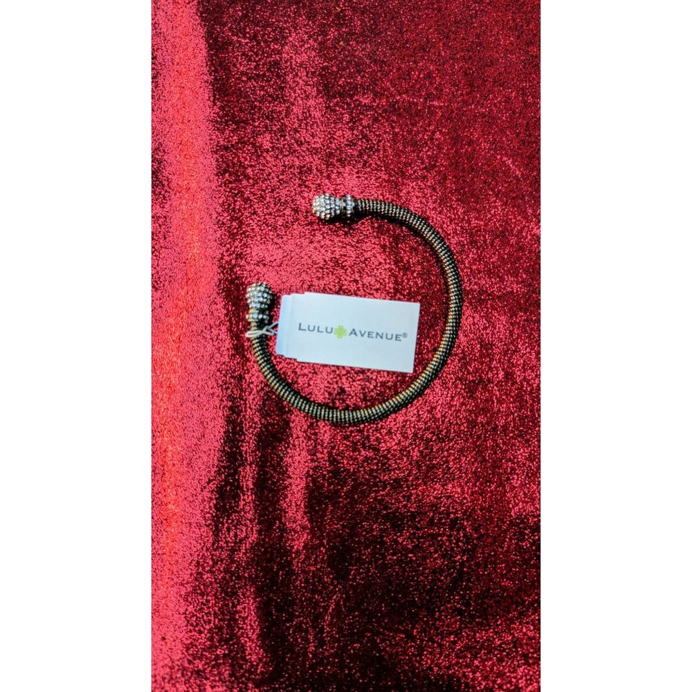 LULU Avenue Fireball Hematite open‎ bangle Bracelet